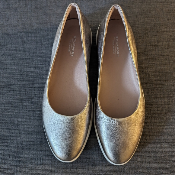 Rockport Womens Lillie Ballet Metallic Flats - Size - Picture 1 of 3